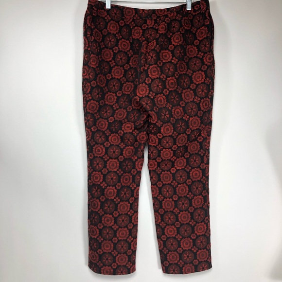 Boden geometric burnt orange/red pants. - Picture 4 of 6